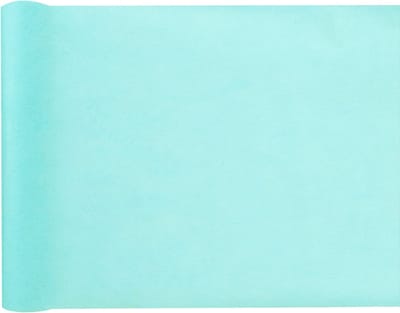Santex Tafelloper op rol - azuurblauw - 30 cm x 10 m - non woven polyester