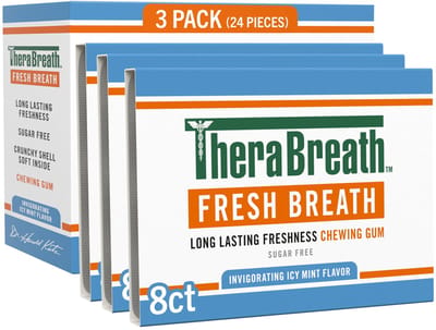 TheraBreath Gum – Icy Mint Breath Freshener – Kauwgom tegen Slechte Adem – 24 stuks