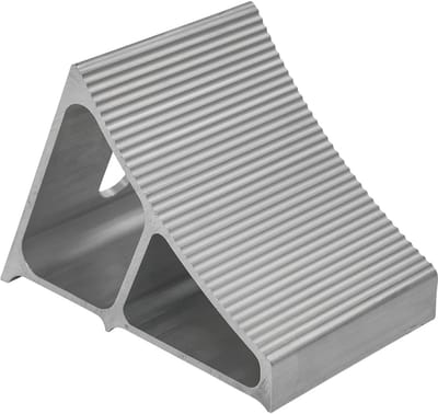 Wielkeg - Voertuigstopper - Parkeren Voertuigen - Geribbelde helling - 27x17x20 cm - Aluminium