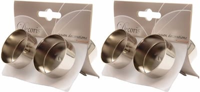 Decoris Kerststukjes theelichthouders - 8x st - zilver - D4,2 x L7,5 cm - ijzer - kaarsenhouders