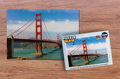 Puzzel Uitzicht op de Golden Gate Bridge in Californië - Legpuzzel - Puzzel 1000 stukjes volwassenen