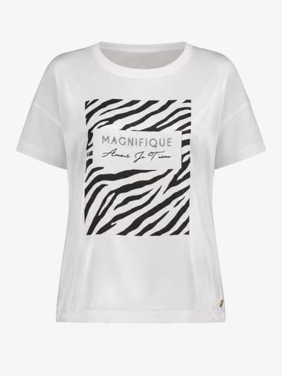 Van Verla - Magnifique Tshirt - Dames - Korte mouw - Ronde hals - wit / zebra - Maat S