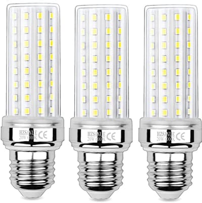 E27 LED Corn Lamp 20W - 150W Equivalent, 6000K Daylight White - Pack of 3