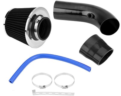 Dailygoody - Auto Koude-luchtinlaatfilter - Universeel 76 mm - Eenvoudige installatie - Carbon zwart - Duurzaam en betrouwbaar luchtfilter - Geschikt