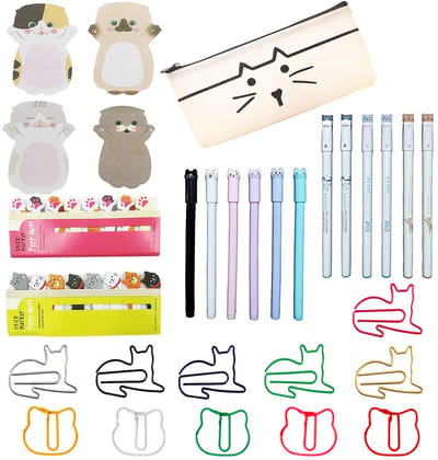 Dailygoods - Katten Briefpapier Set met 360 Vellen en Kantoorbenodigdheden