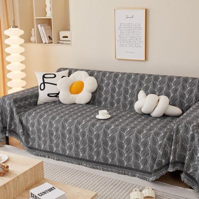 Housse de canapé épaisse lavable douce et adaptée aux animaux de compagnie, multifonction, serviette de canapé, housse de canapé pour accoudoir de salon, coin 180x130cm gray