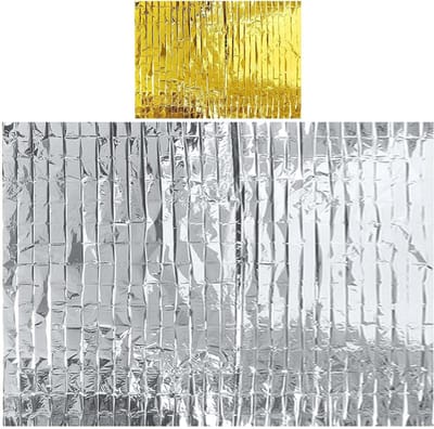 Nooddeken Thermisch - Reddingsdeken Outdoor - Survival Buiten - Warmte Isolatie - 130x210 cm - Goud Zilver