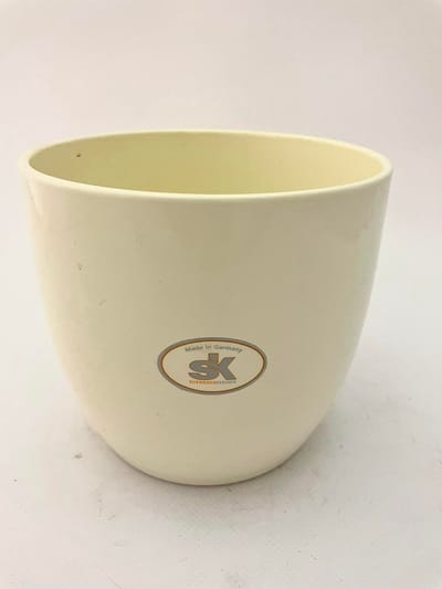 Bloempot Venetia crème glanzend 14cm