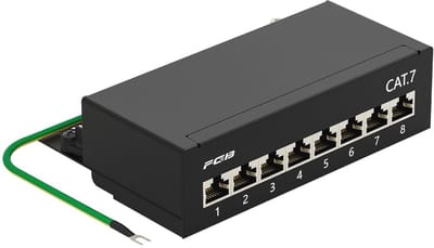 CAT 7 Patchpaneel 8 Poorten - Afgeschermd LSA Verdelerveld voor Gigabit Netwerk
