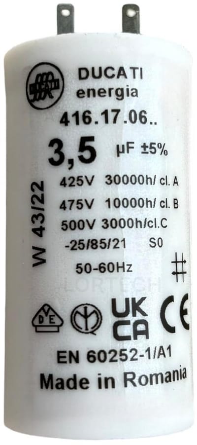 Condensator 3.5µF voor Rolluikmotor 8 tot 10 Nm