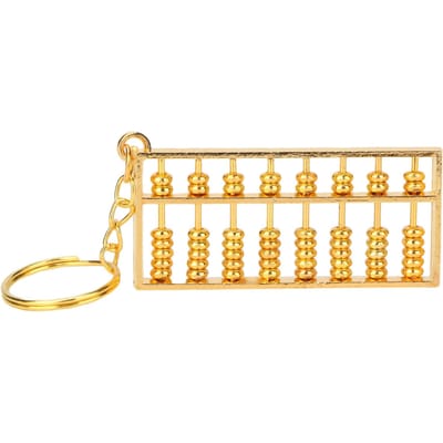 Porte-clés boulier mignon exquis métal boulier portable porte-clés pendentif ornement bijou beige