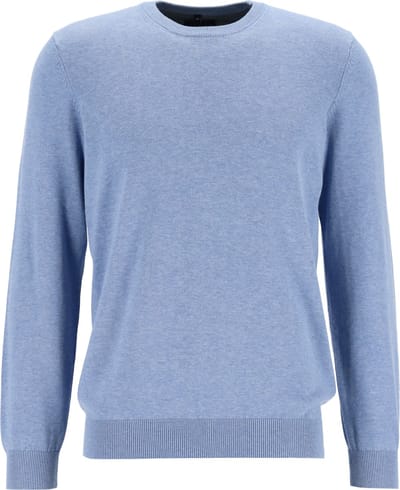 MARVELIS modern fit trui katoen - O-hals - lichtblauw