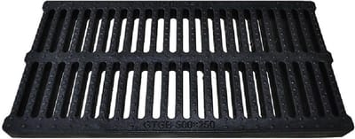 Afvoerroosters Buiten - Regenwater Sleufafdekking - Waterafvoer Tuin - Weerbestendig Polymeerplastic - 2 stuks 50 cm - Zwart
