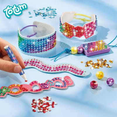 Totum Knutselset Diamond paint sieraden maken - Diamond Factory 8-delig in luxe  bewaarkoffer - cadeau tip