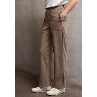 Gemêleerde broek met rechte leg