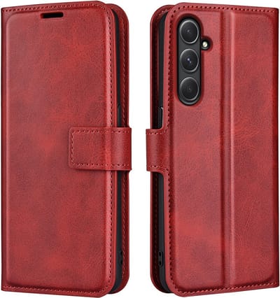 Coverup Hoesje - Geschikt voor Samsung Galaxy A55 Hoesje - Coverup Deluxe Book Case - Rood