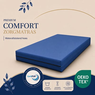 Easy Bedden® Zorgmatras Matras - Incontinentie - Waterdicht - Medium Koudschuim HR45 - 70x200 - circa 14 cm - Anti Bacterieel - CertiPUR® en Oekotex gecertificeerd - 100 % Veilig