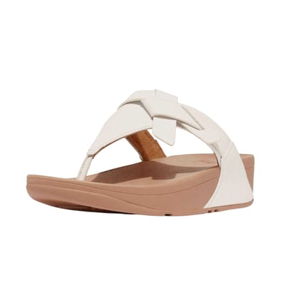 Fit Flop Dames Lulu Geknoopte Leren Sandalen (Wit)