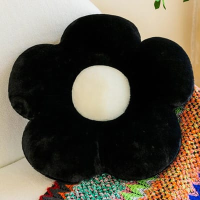 Coussin de fleur pour la maison, la chambre à coucher, le bureau, le canapé, la chaise, l'étudiant, le futon, le tournesol, doux et confortable 35x35cm white