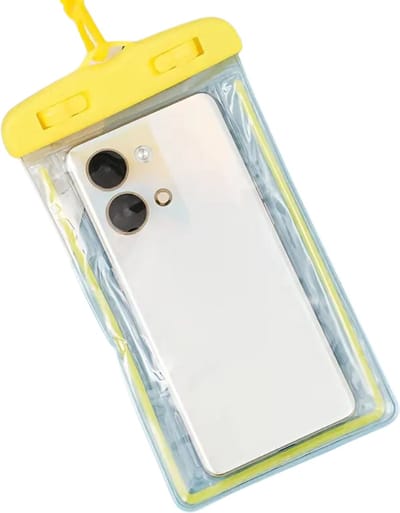 Bovista Waterdichte Telefoonhoesjes - Waterdicht Telefoonzakje - Waterproof Festival Opbergtasje - Documententasje - Waterbestendig - Geel