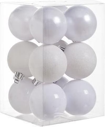 Cosy&Trendy kerstballen - 12 stuks - 6cm - pvc
