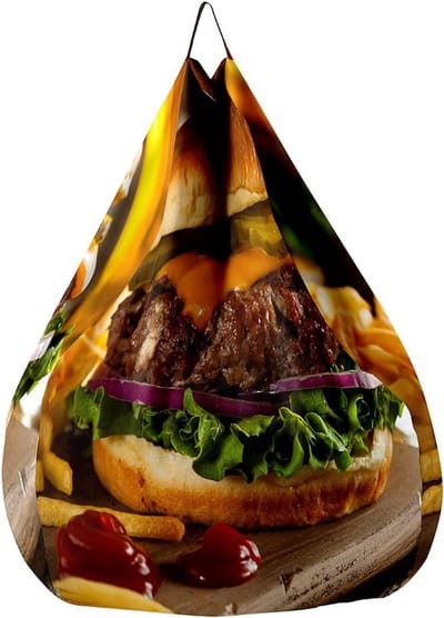 Zitzakhoes Zonder Vulling - Opbergzak Stoelhoes - Speelgoed Opbergen - Zacht Katoen Linnen - 80x90cm - Hamburger Print