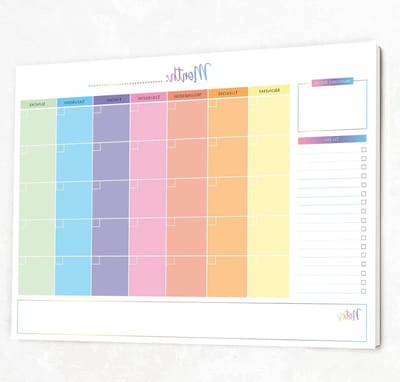 Maandelijkse Kalender - Wandkalender Planner - Tijd Management - Ongedateerde Pagina's - A3 - Roze