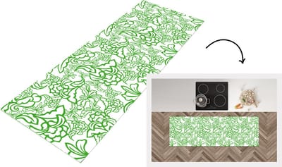 Keukenloper - Loper keuken - Planten - Orientalism - Patroon - 150x50 cm - Keukenloper vinyl