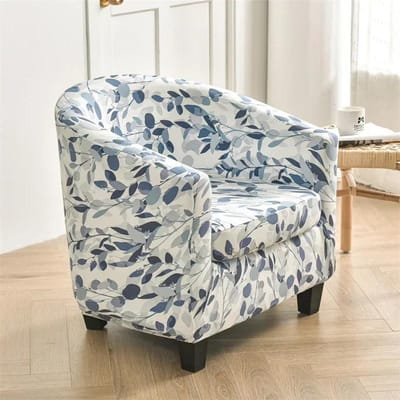 Bloemige Clubbankhoes Fauteuilhoes Elastische Tubstoelhoezen Huisdecoratie Enkele Bankhoes met Zitkussenhoes