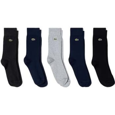Socks Lacoste Organic Stretch Cotton 5 Pack Socks Navy/Grey/Black