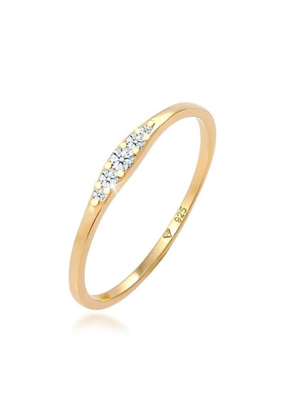 Elli PREMIUM - Ring - Dames Verlovingsring met Diamant (0.07 ct) Bridal in 925 Sterling Zilver - Dames
