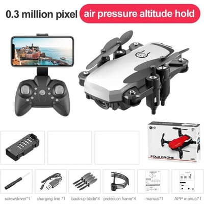 Nieuwe LF606 Drone WIFI FPV Mini Drone met Groothoek HD 4K 1080P Camera Hoogte Houden RC helikopter Opvouwbare Quadcopter Drone Gift 480P Camera wit