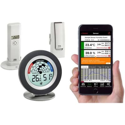 TFA Dostmann Weatherhub SmartHome System Cossy Radar 31.4008.02 Schimmelradar Wit