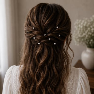 Haar in Stijl® Lulu 20 Kristal Haarspelden Goud - Wedding Opsteekkapsel