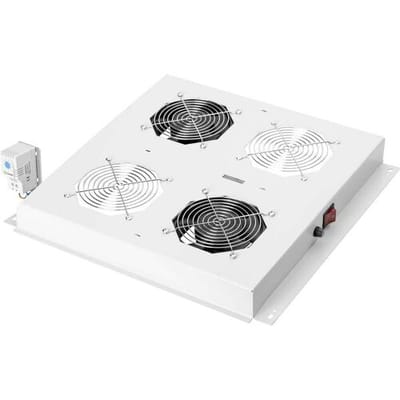 Digitus DN-19 FAN-2-N 19 inch 2 x Ventilator voor patchkast Met schakelaar Grijs-wit (RAL 7035)