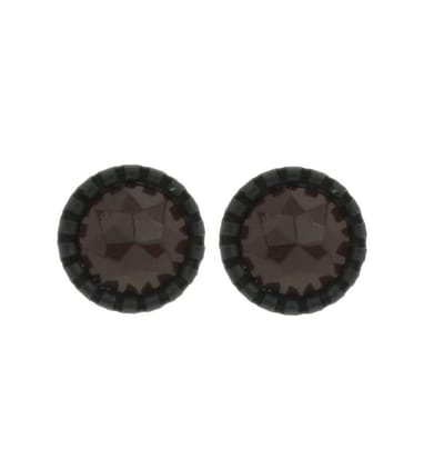 Behave - Oorstekers - Rond 1,3 cm - Donker Bruin