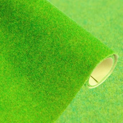 Turf Mat 100 x 41 cm voor Modelspoor, Kunstgras, Grasmat en Landschapsdecoratie in Lichtgroen