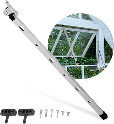 Handmatige Kasraamopener Set voor Ventilatie, Vervangingsset voor Raamsteunen, Aluminium Opener voor Dakramen en Blinden