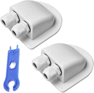 Dailygoody - Waterdichte zonnekabeldoorvoer - 2-delige set - Duurzaam en UV-bestendig - Kabeldoorvoer voor voertuig - Voor camper en caravan