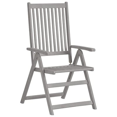 vidaXL - Tuinstoelen - 2 - st - verstelbaar - met - kussens - massief - acaciahout