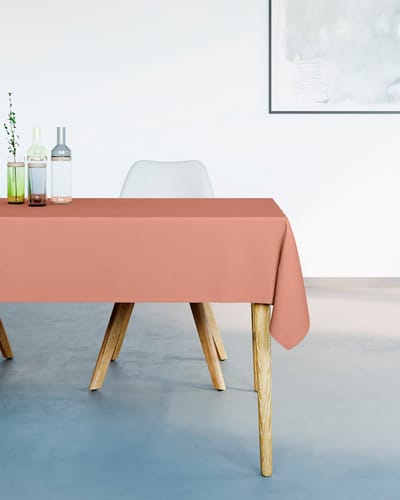 Mistral Home - TAFELKLEED - waterafstotend - 130 x 160 cm - effen kleur - terracotta