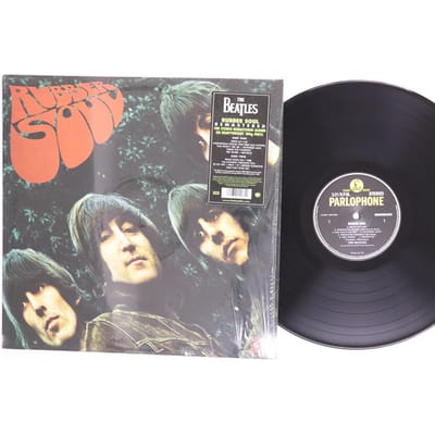 LP Plaat BEATLES Rubber Soul PCS3075 Parlophone 2012 VK Rock Gebruikt gray