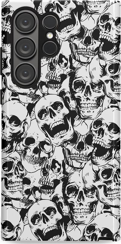 Casetastic Hoesje Geschikt voor Samsung S23 Ultra - Stijlvolle Beschermende Duo-layer Case - Lachende dood