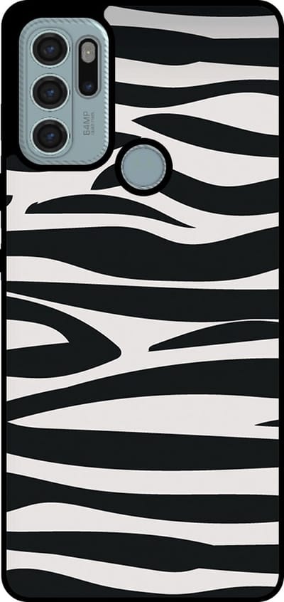 Smartphonica Telefoonhoesje Geschikt voor Motorola Moto G60s met zebra opdruk - TPU backcover case zebra design - Zwart Wit geschikt voor Motorola Moto G60s