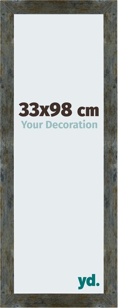 Your Decoration - Fotolijst 33x98 cm - MDF - Blauw Goud Gemeleerd - Mura