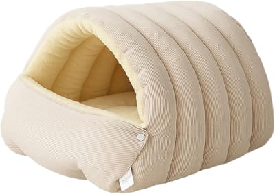 KZQ Kattenhuisje Binnen Verwijderbare En Wasbare Slaapmand Kattenhol Voor Huiskamer Slaapkamer En Balkon, Zachte Holle Nest Voor Katten Kittens En Kleine Honden