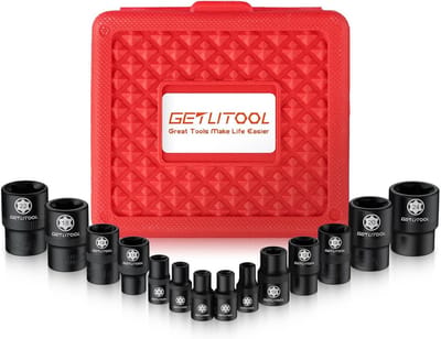 Dopsleutelset - Torx Bit Set - Klus Klussen - 14 Delige Set - CRV Materiaal - Zwart