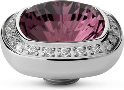 Melano Vivid Deluxe Steentje Iris Zilver