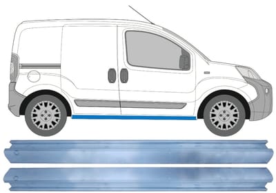 Reparatie dorpel voor Fiat Fiorino 2007- / Links + Rechts / Set