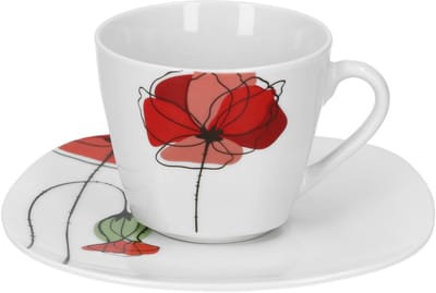 Koffiekop met koffieschotel Monika